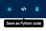 Save as Python code