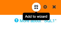 Add to wizard button