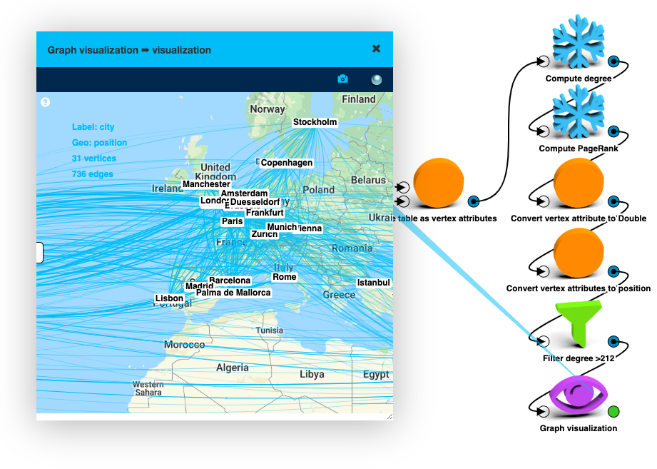 airlines on a map